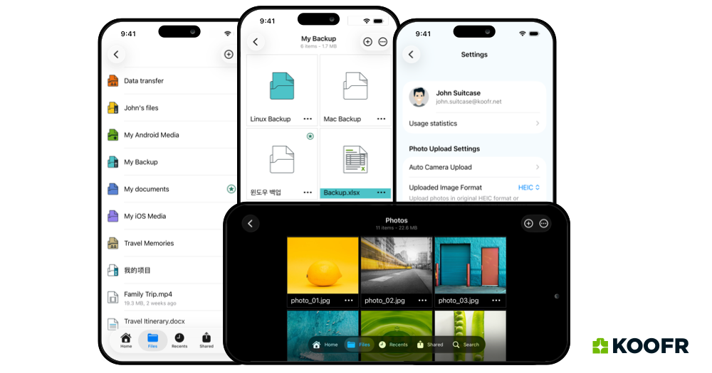 Koofr iOS mobile app
